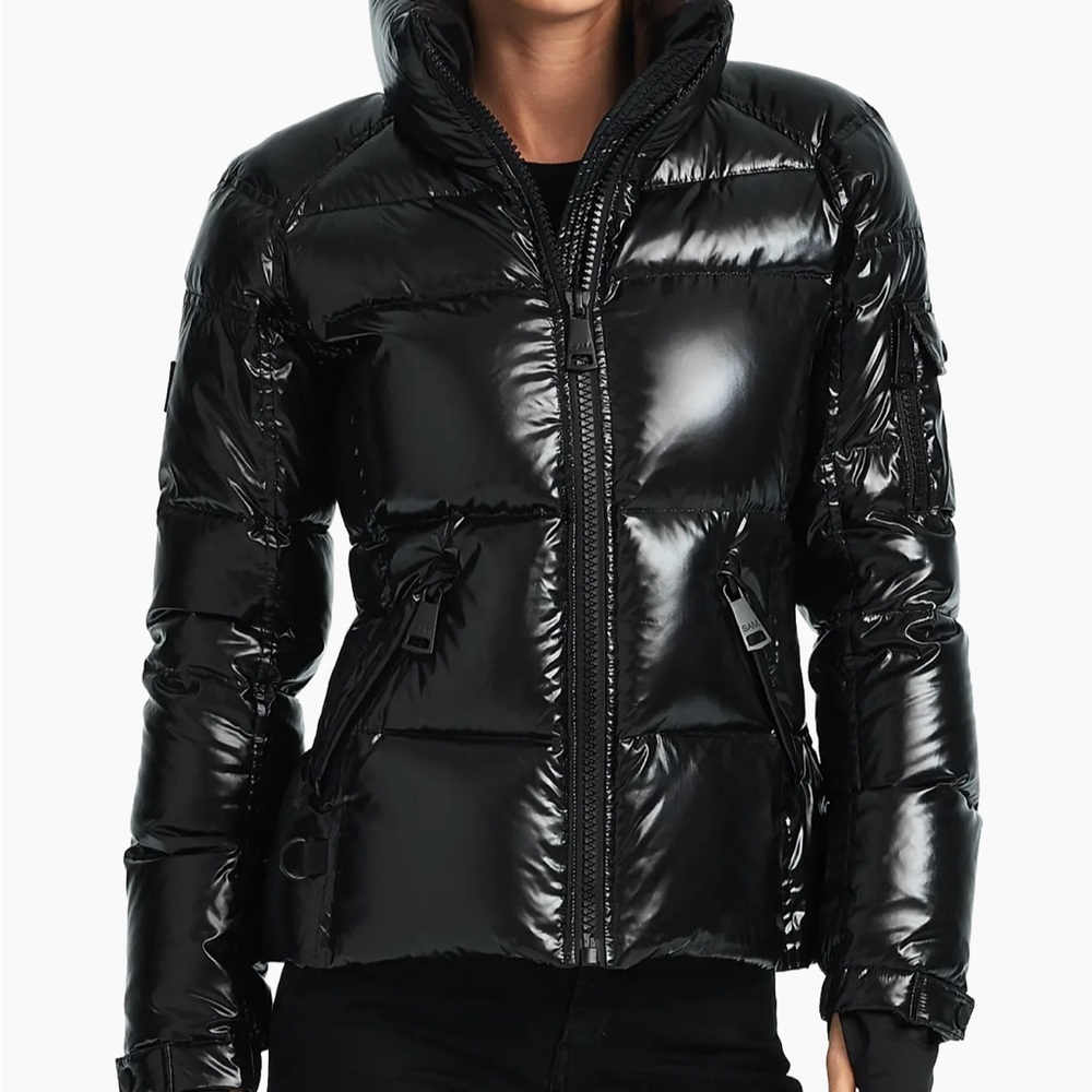 SAM. Shiny Black Puffer Jacket